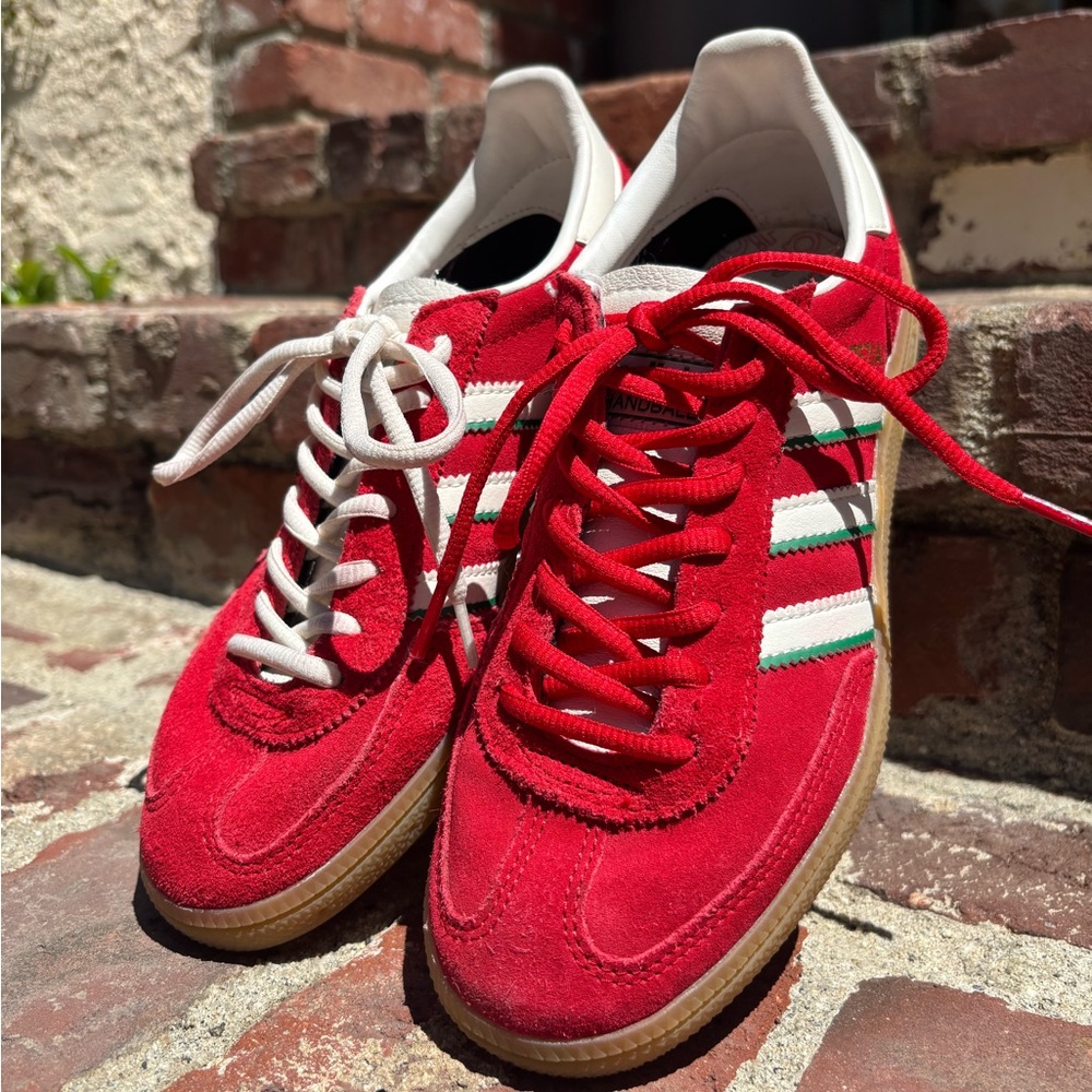 adidas Red and White Athletic Shoes